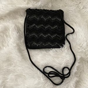 Satin/Sequins/Beads. Mini Bag